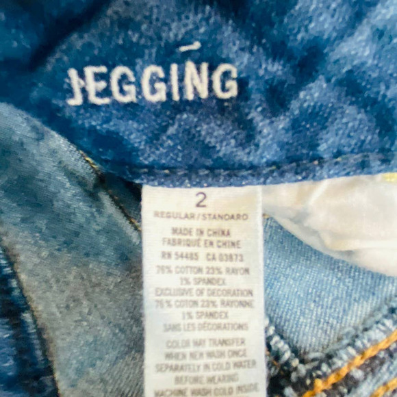 American Eagle Outfitters Distressed Mid Rise Jegging Blue Jeans Size 2 - Picture 4 of 7